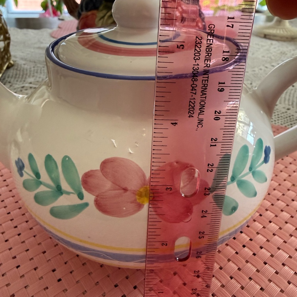 Vintage Floral Ceramic Teapot – Cottage Style Kitchen Decor - Picture 7 of 8